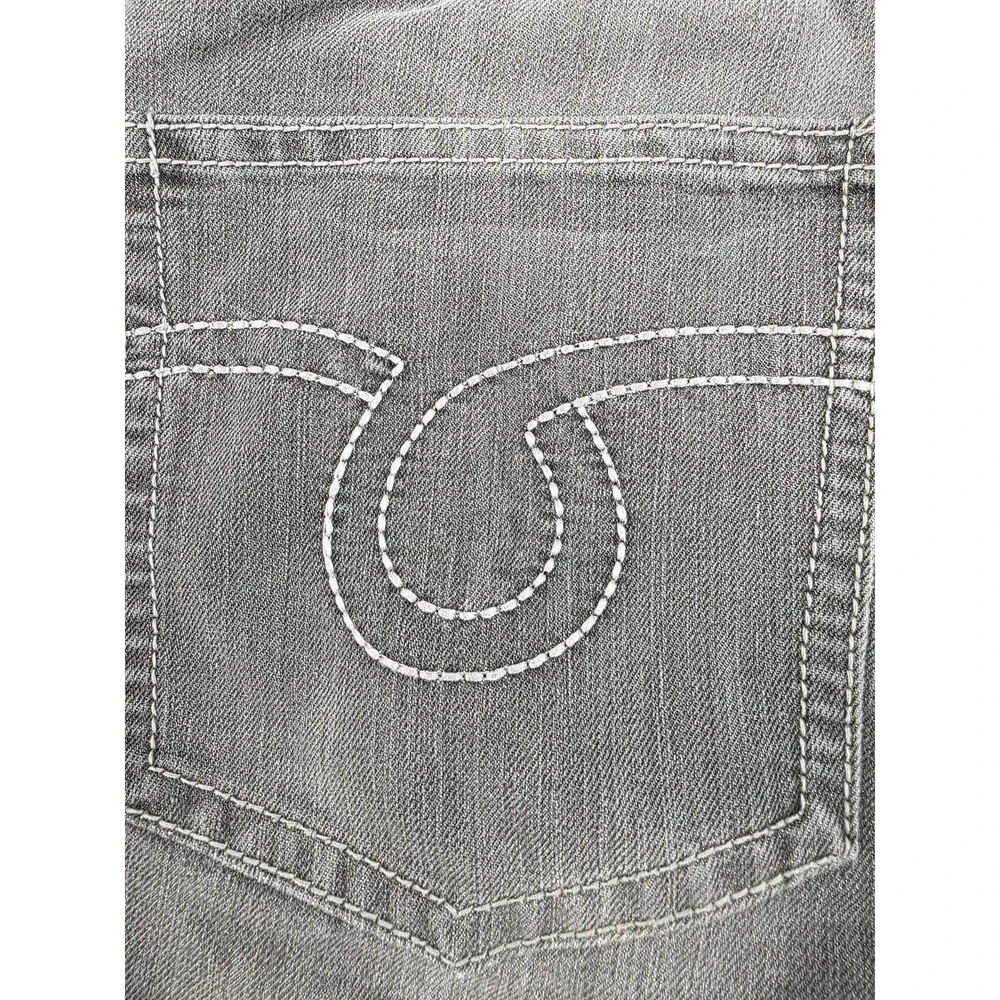 Avirex Shorts Mens 38 Gray Denim Jean Cuffed Stitch Pocket Casual Walking